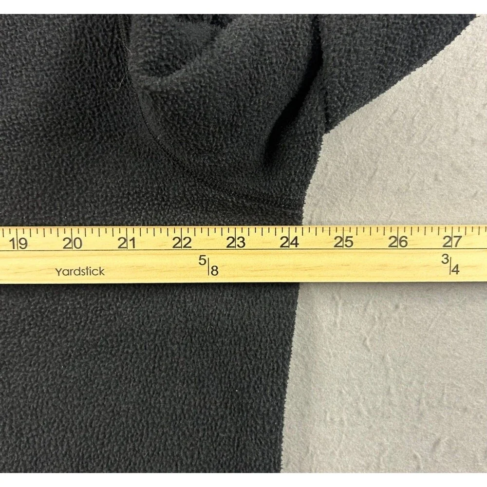 Stio Men's 1/4 Zip Fleece Jacket Black XL Snap Cuff Outdoor Hiking